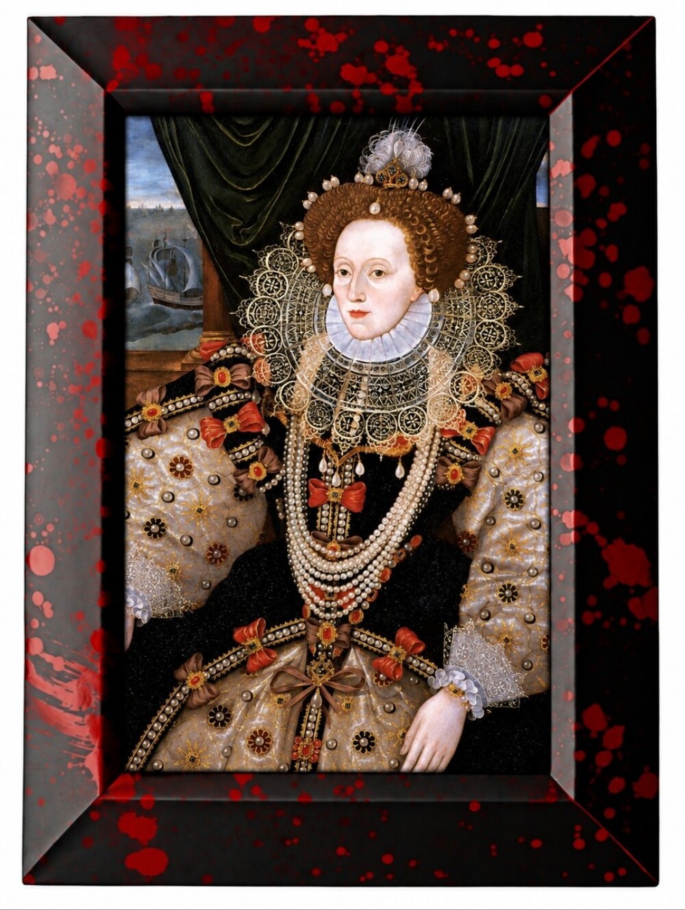 Serial Killer Elizabeth Bathory Gothic Oddity Queen Horror Bloody Gore Framed